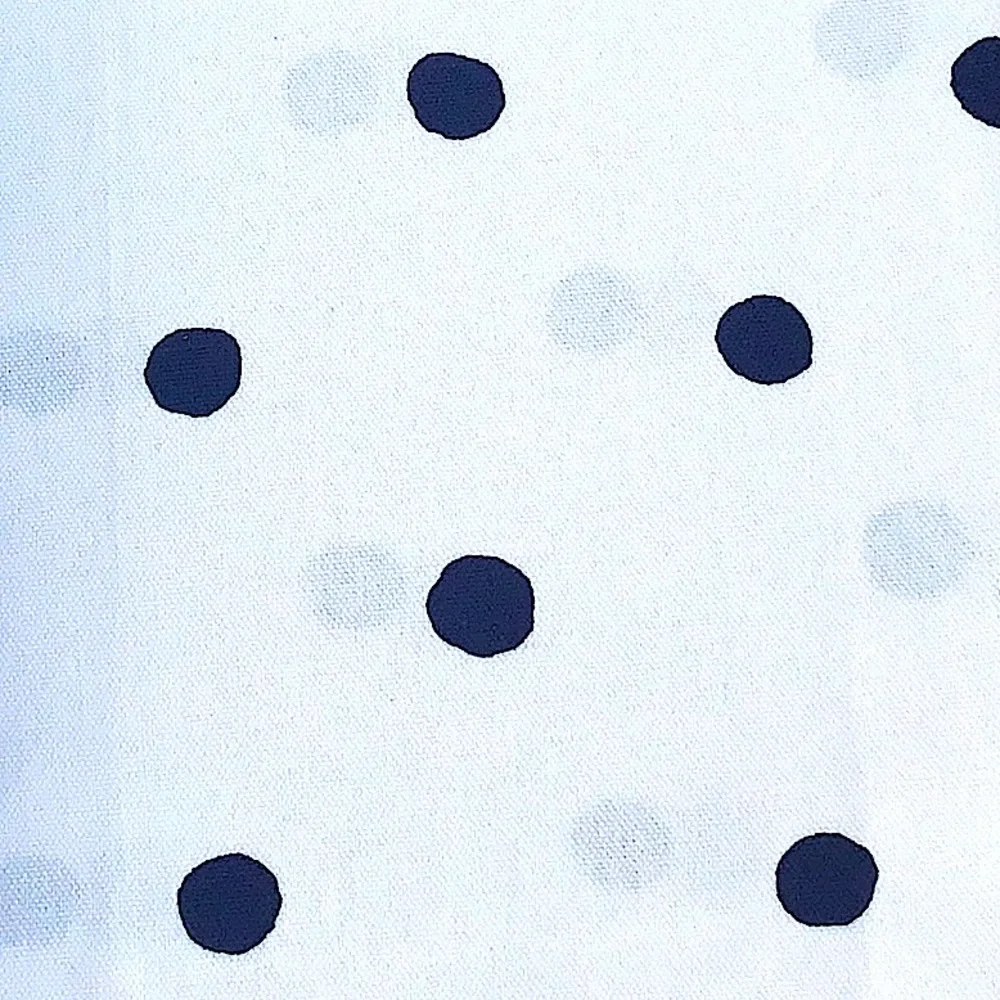 KATE SPADE NEW YORK DECO DOT SHOWER CURTAIN COTTON BLEND NEW BLUE DOT